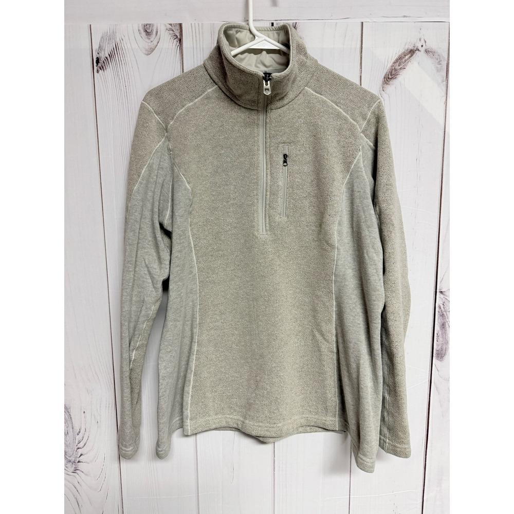 KÜHL Women's Revive 1/2 Zip XL Tan Heather Sweater Fleece GUC‎